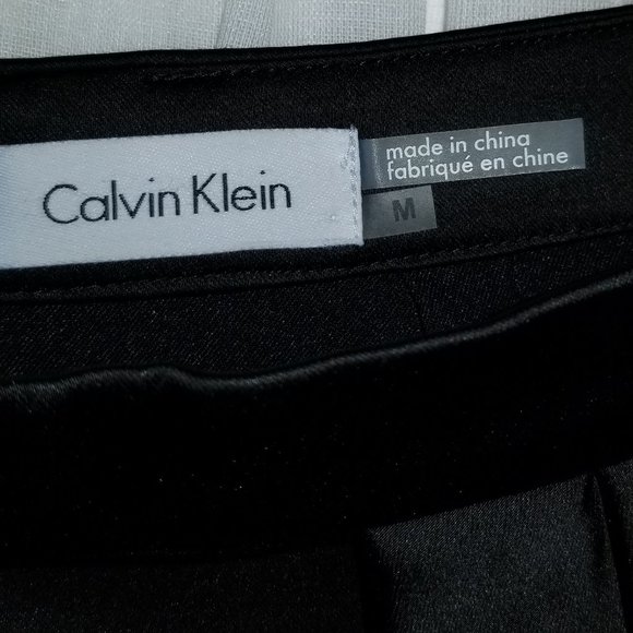 M Dressy Black Stretchy Satin Pencil Skirt - Picture 6 of 9